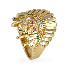 10K yellow gold Apache ring-220430