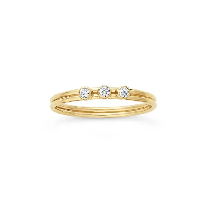 14K Trio Ring