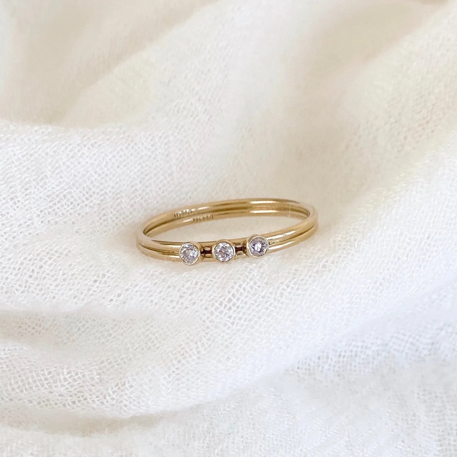 14K Trio Ring