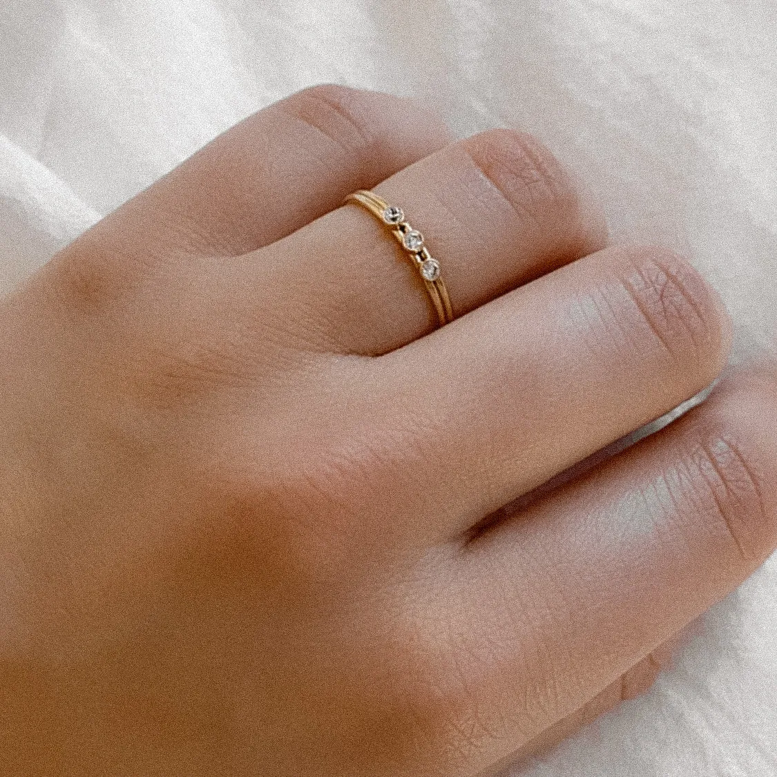 14K Trio Ring