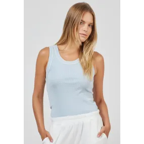 Academy Brand Women's Essential Rib Tank - Ice Blue