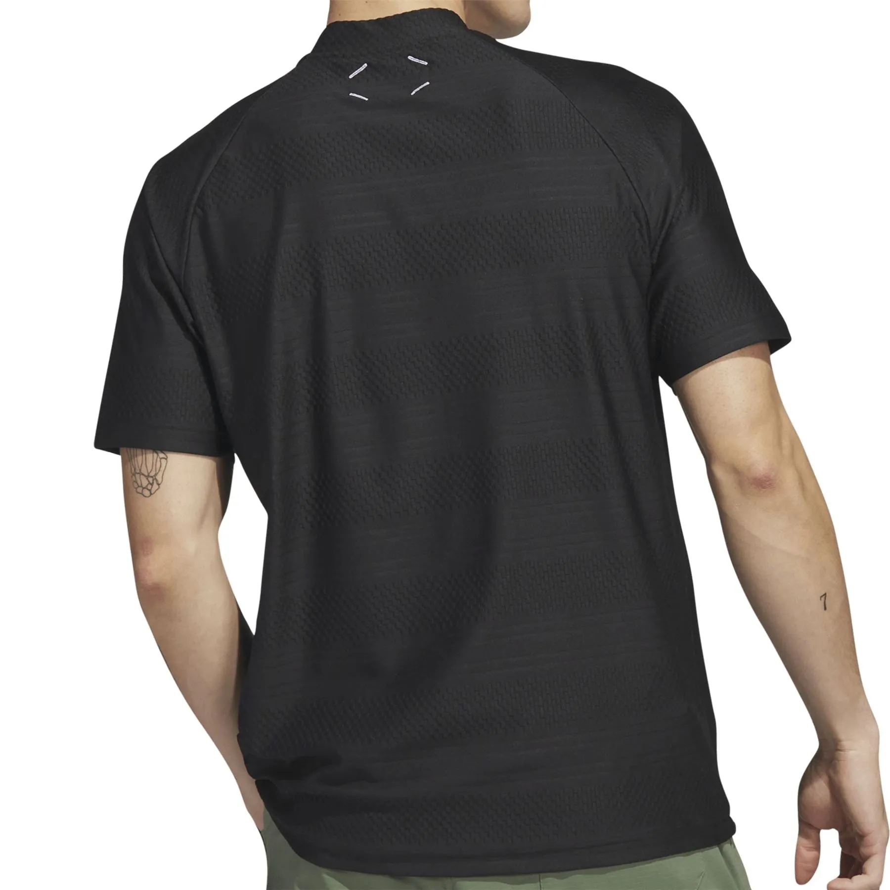 Adicross Round Neck Pocket Polo Black - SS23