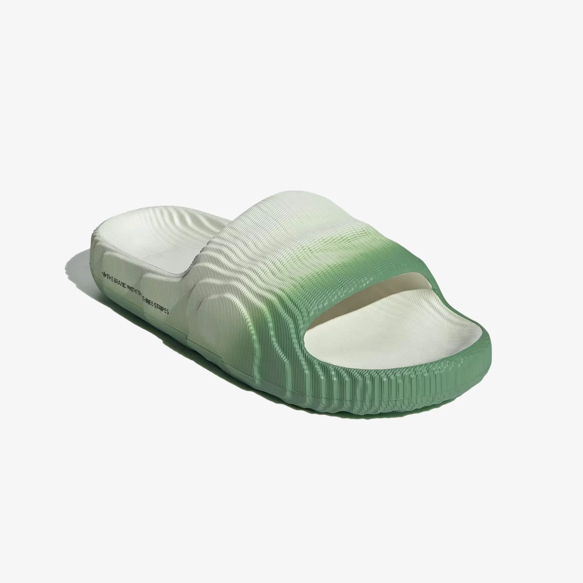 Adidas Originals | ADILETTE 22  { IVORY/PRELOVED GREEN/CORE BLACK