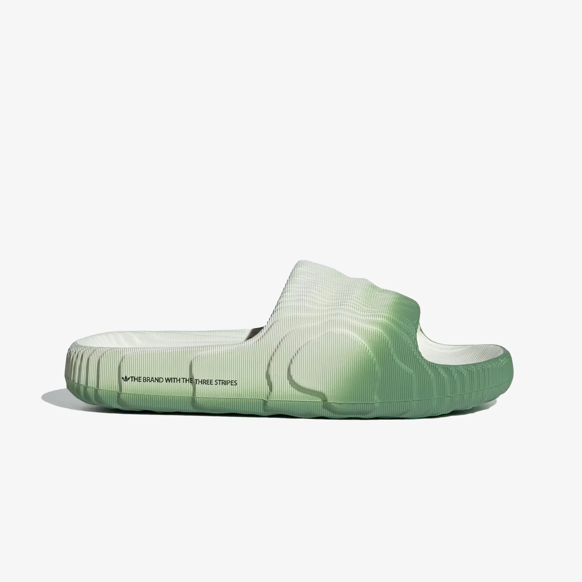 Adidas Originals | ADILETTE 22  { IVORY/PRELOVED GREEN/CORE BLACK