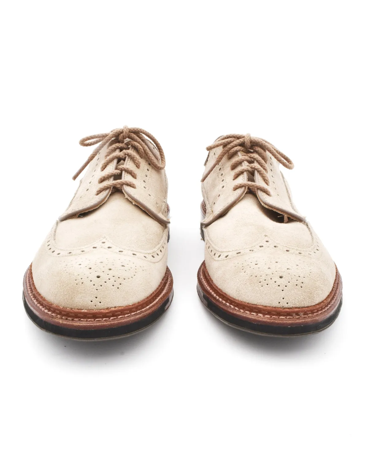 Alden Milkshake Suede Short Wing Blutcher