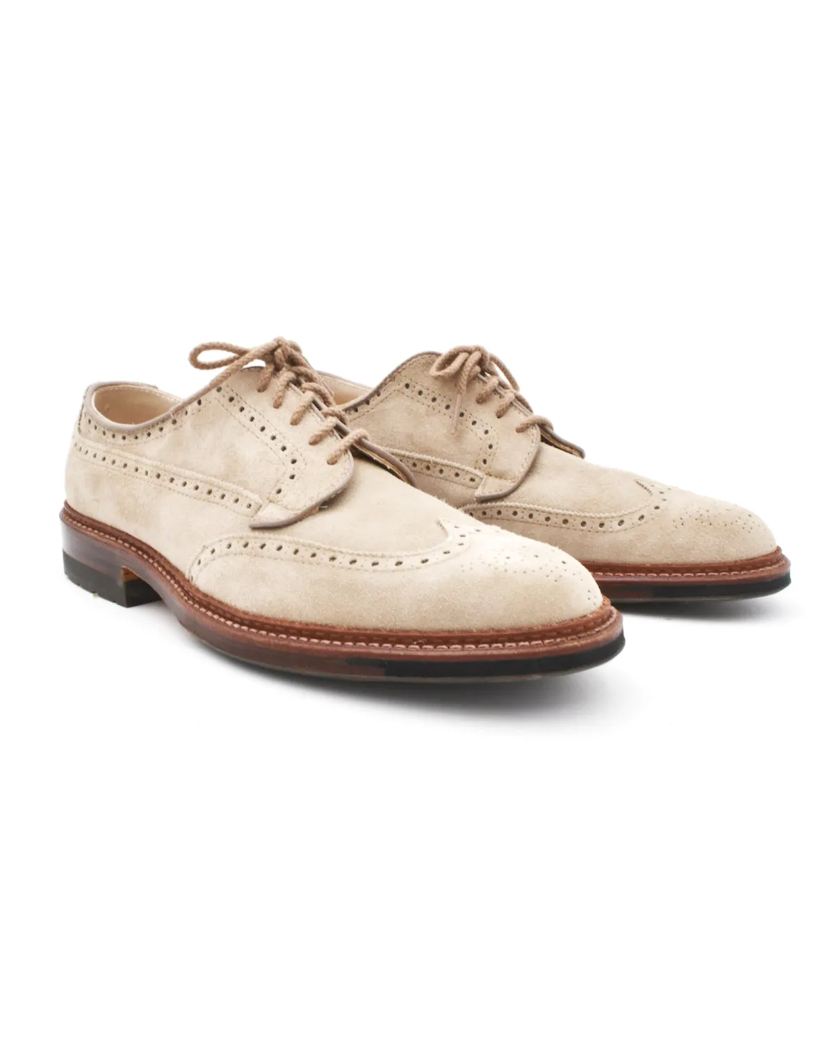 Alden Milkshake Suede Short Wing Blutcher