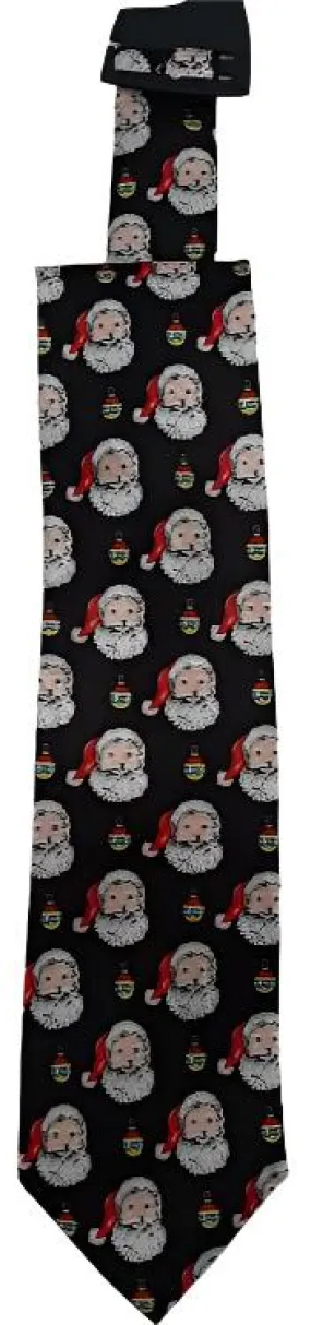 Black Christmas Santa Tie