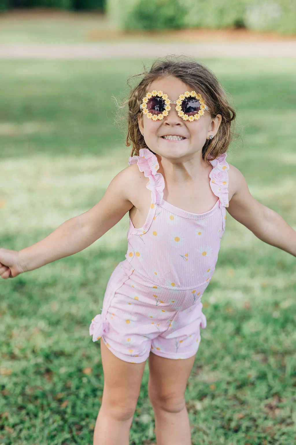 Bow Romper - Daisies