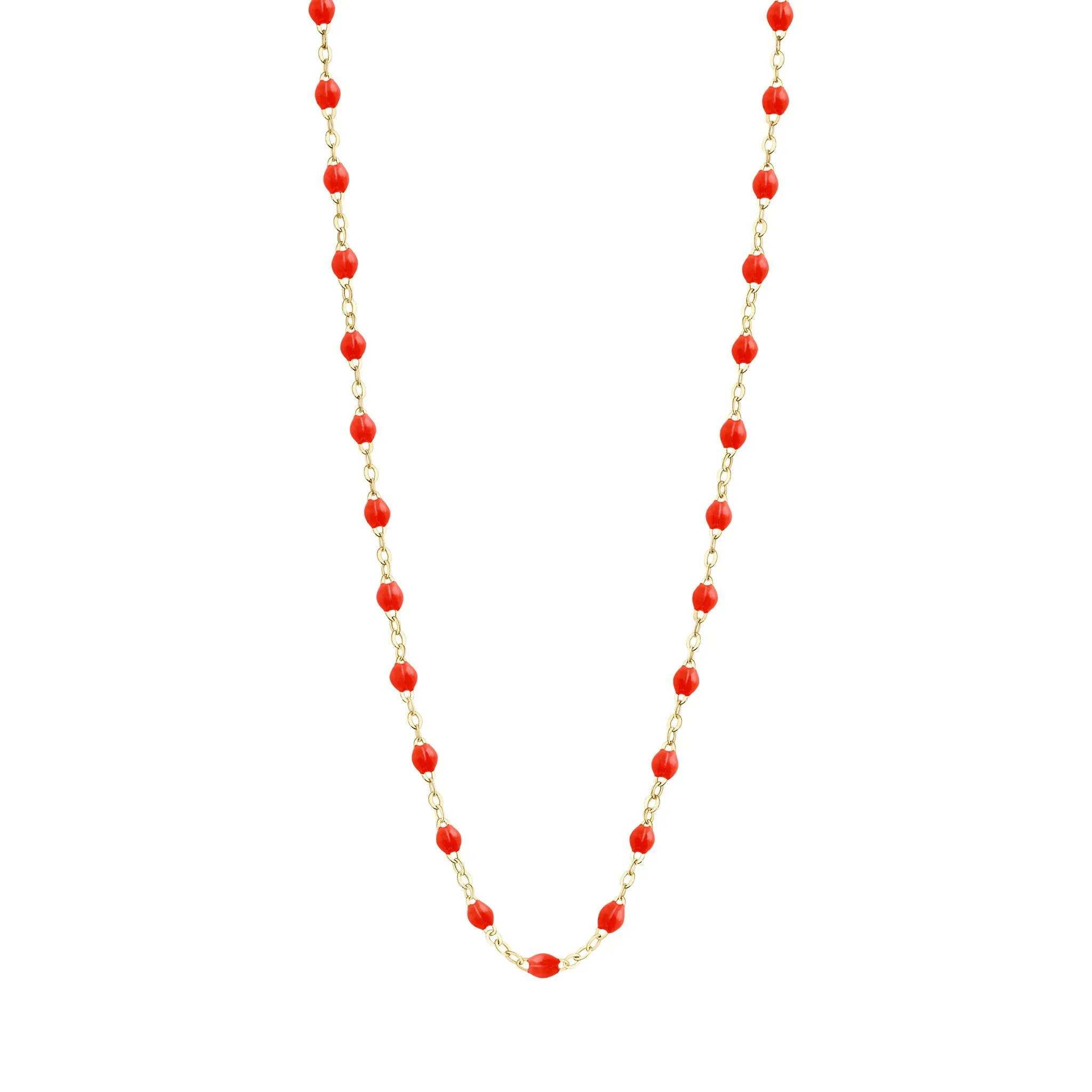 Classic Gigi Coral necklace, Yellow Gold, 19.7"