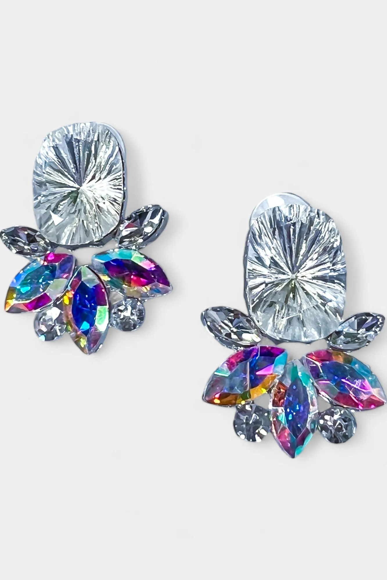 Clear AB Marquise Stone Earrings