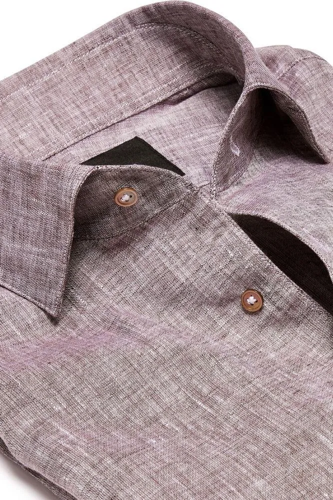 Cooper Shirt  - Lt Brown Linen Shirt