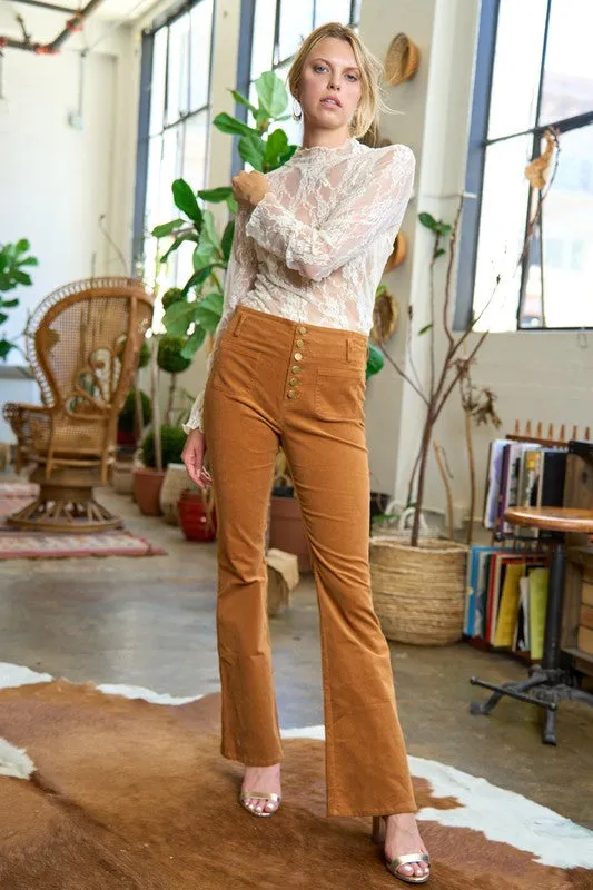 CORDUROY FLARE PANTS