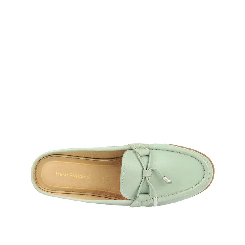 Courtney Mule Women's Shoes - Mint Green Leather