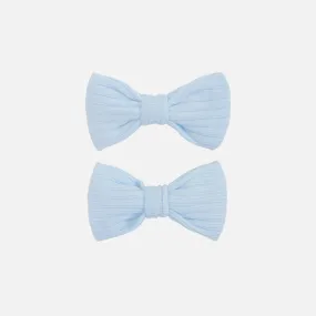 Cozy Mini Bows - Ice Blue