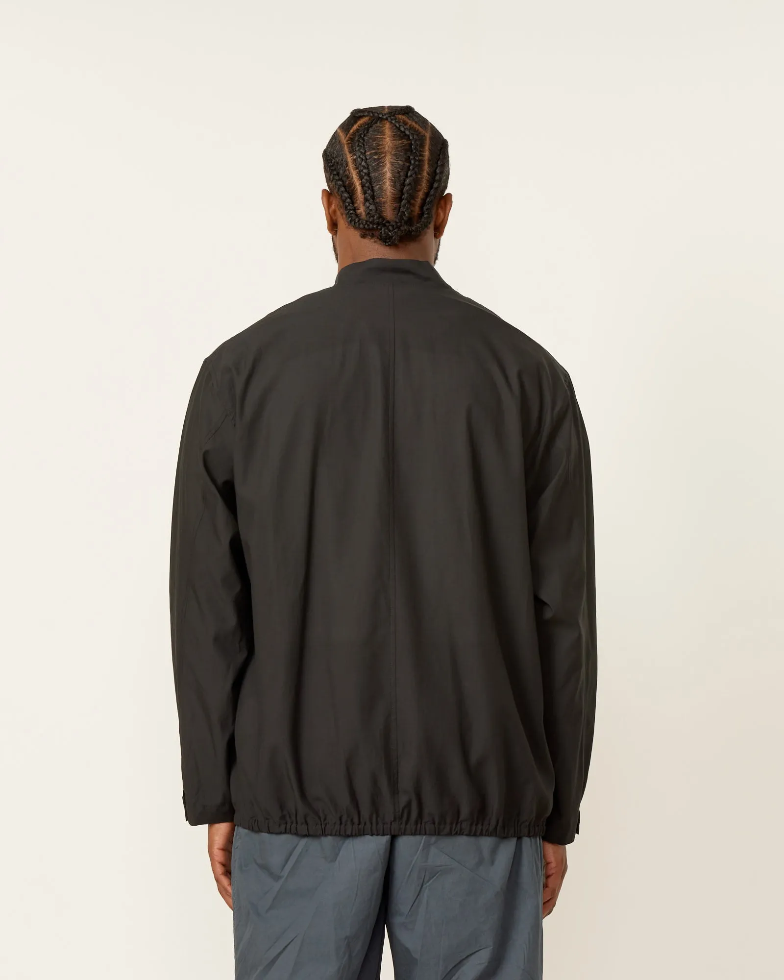 Cupro Mixed Blouson in Black