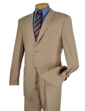 Executive 2 Piece Regular Fit Suit Color Beige