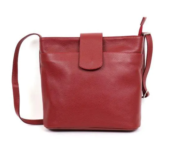 Fabucci Red Grosgrain leather Crossbody bag