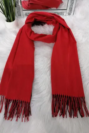 Fluffy Plain Tassels Scarves