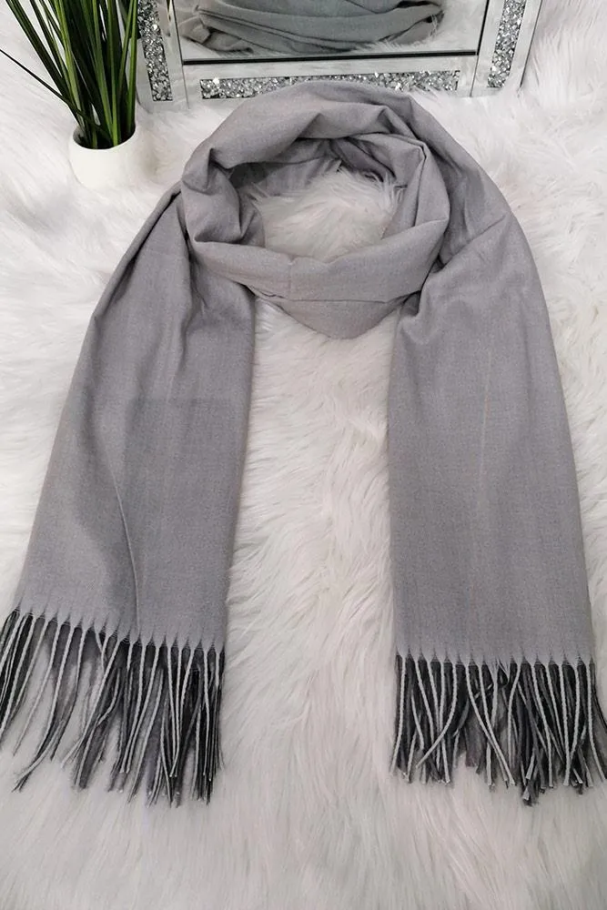 Fluffy Plain Tassels Scarves