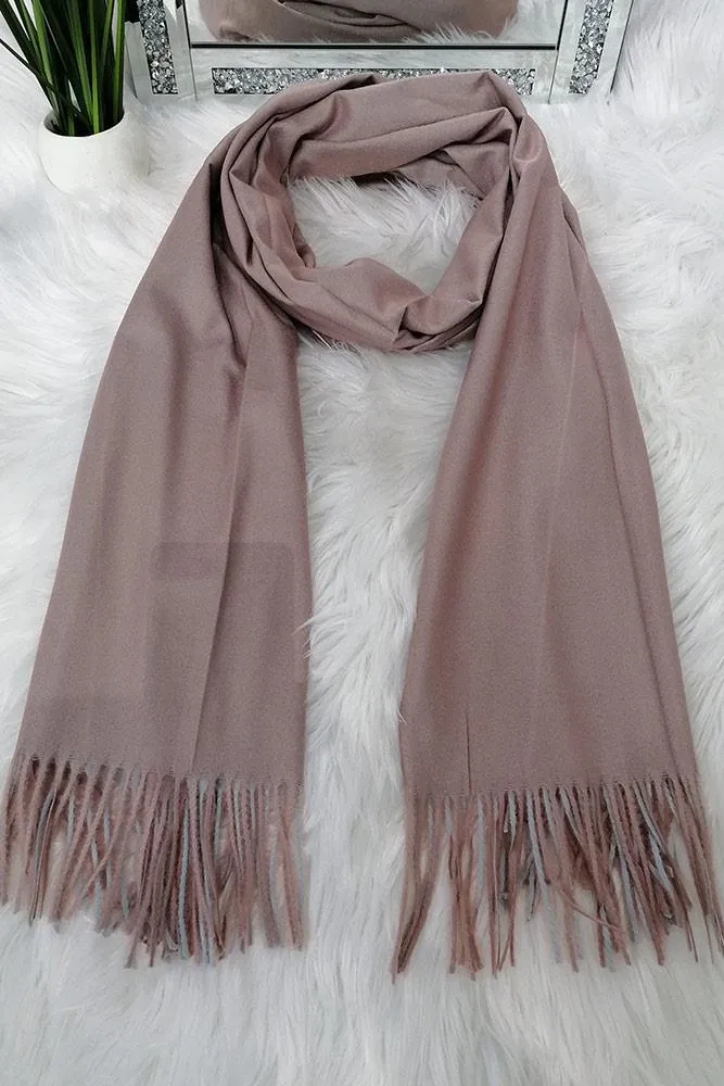 Fluffy Plain Tassels Scarves