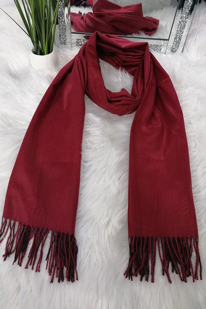 Fluffy Plain Tassels Scarves