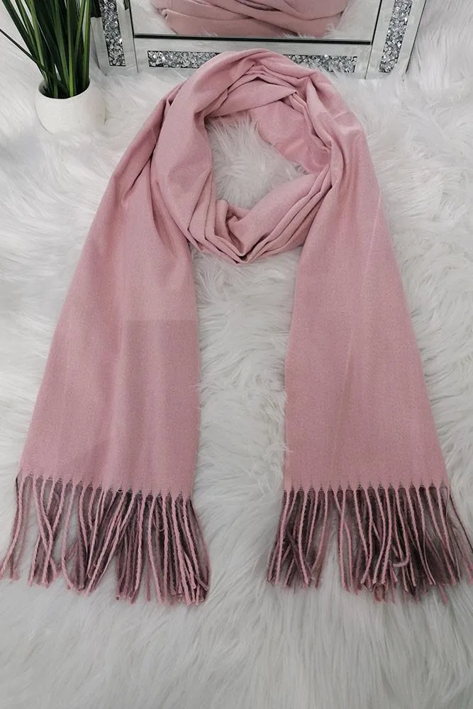 Fluffy Plain Tassels Scarves