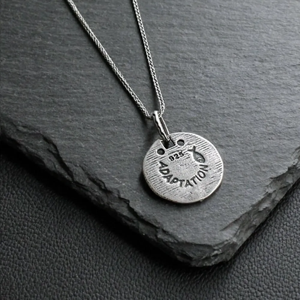 Hope Pendant Necklace Men's Inspirational Jewelry 925 Stamped Silver