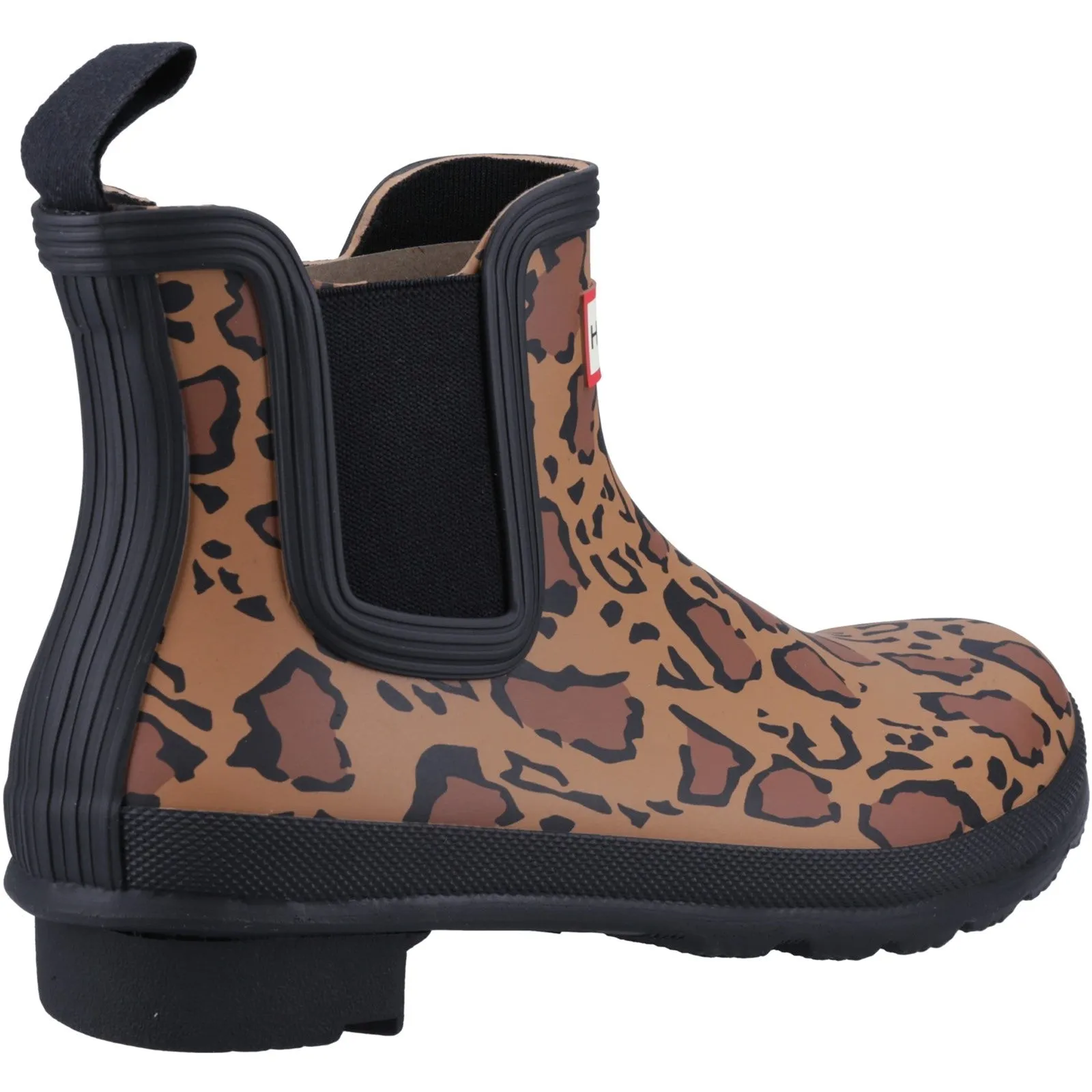 Hunter Original Chelsea Womens Leopard Print Ankle Boot