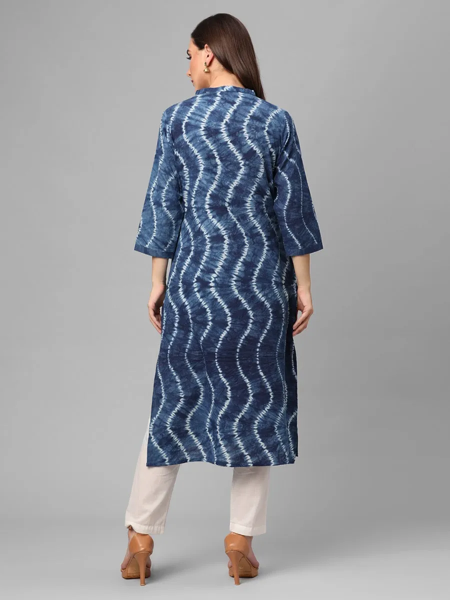 Indigo Stripe Printed Kurta