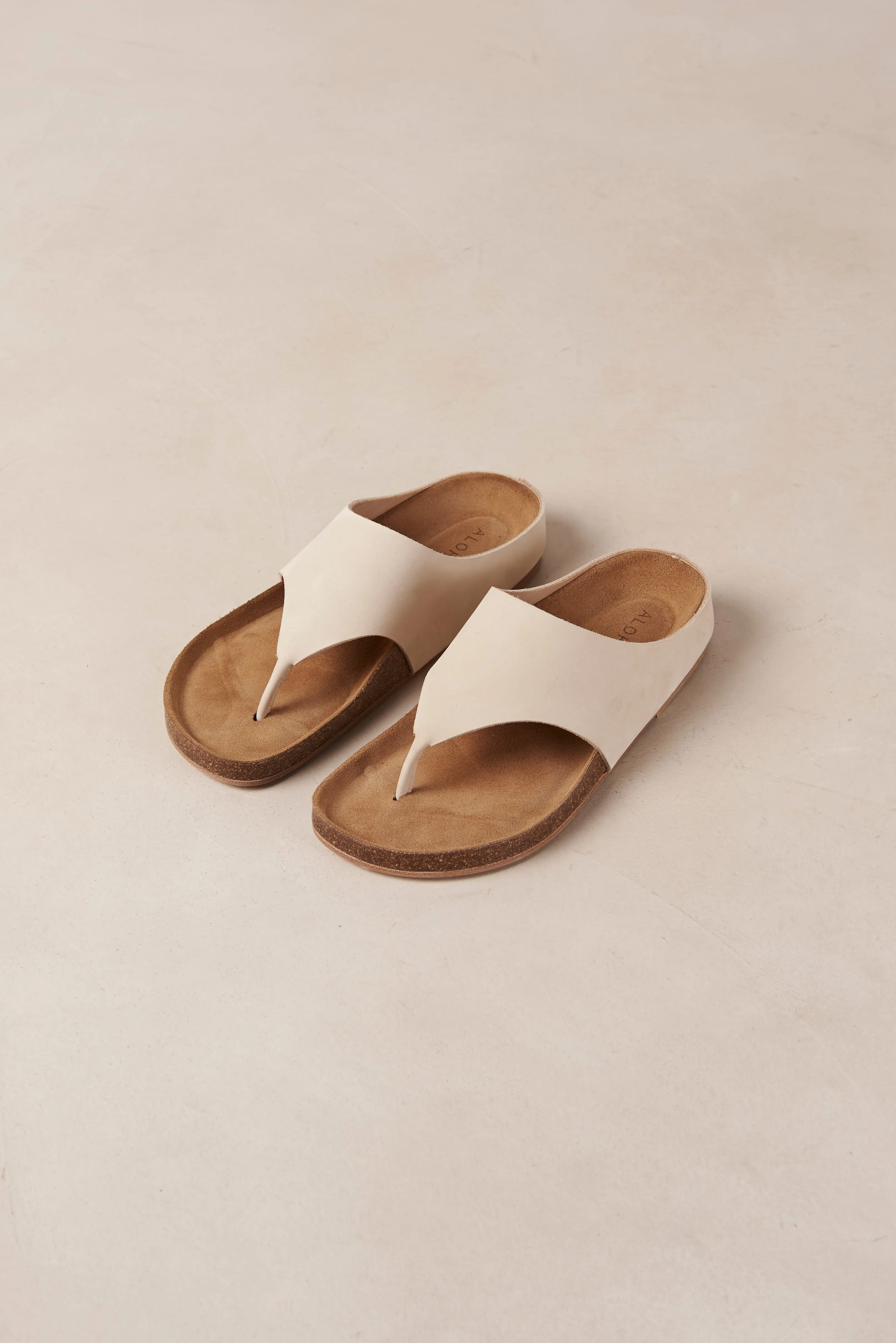 Ivy Cream Leather Sandals