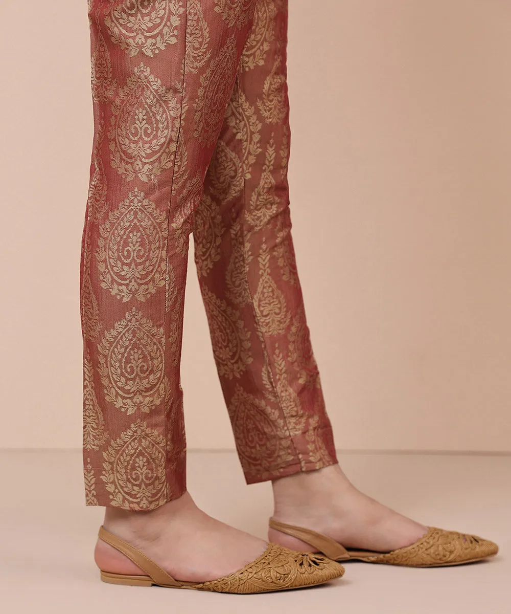 Jacquard Cigarette Pants