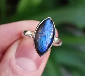 Navya Craft Labradorite 925 Solid Sterling Silver Handmade Ring