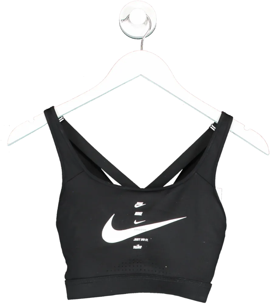 Nike Black Logo Sports Bra UK M