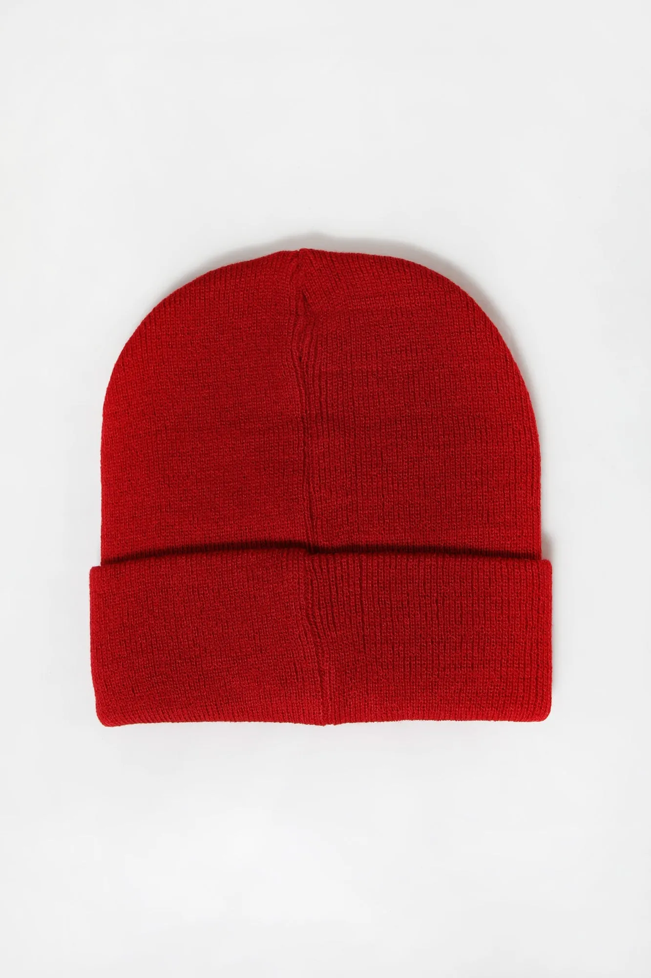 No Fear Youth Patch Logo Red Foldup Beanie