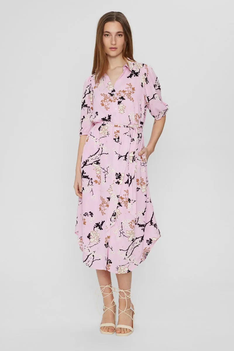 Numph Nucataline Roseate Spoonbill Shirt Dress