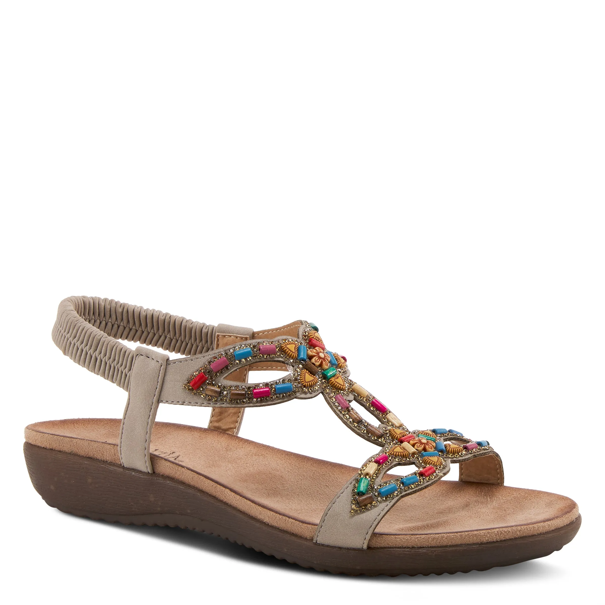 PATRIZIA VOLCANIC T-STRAP SANDALS