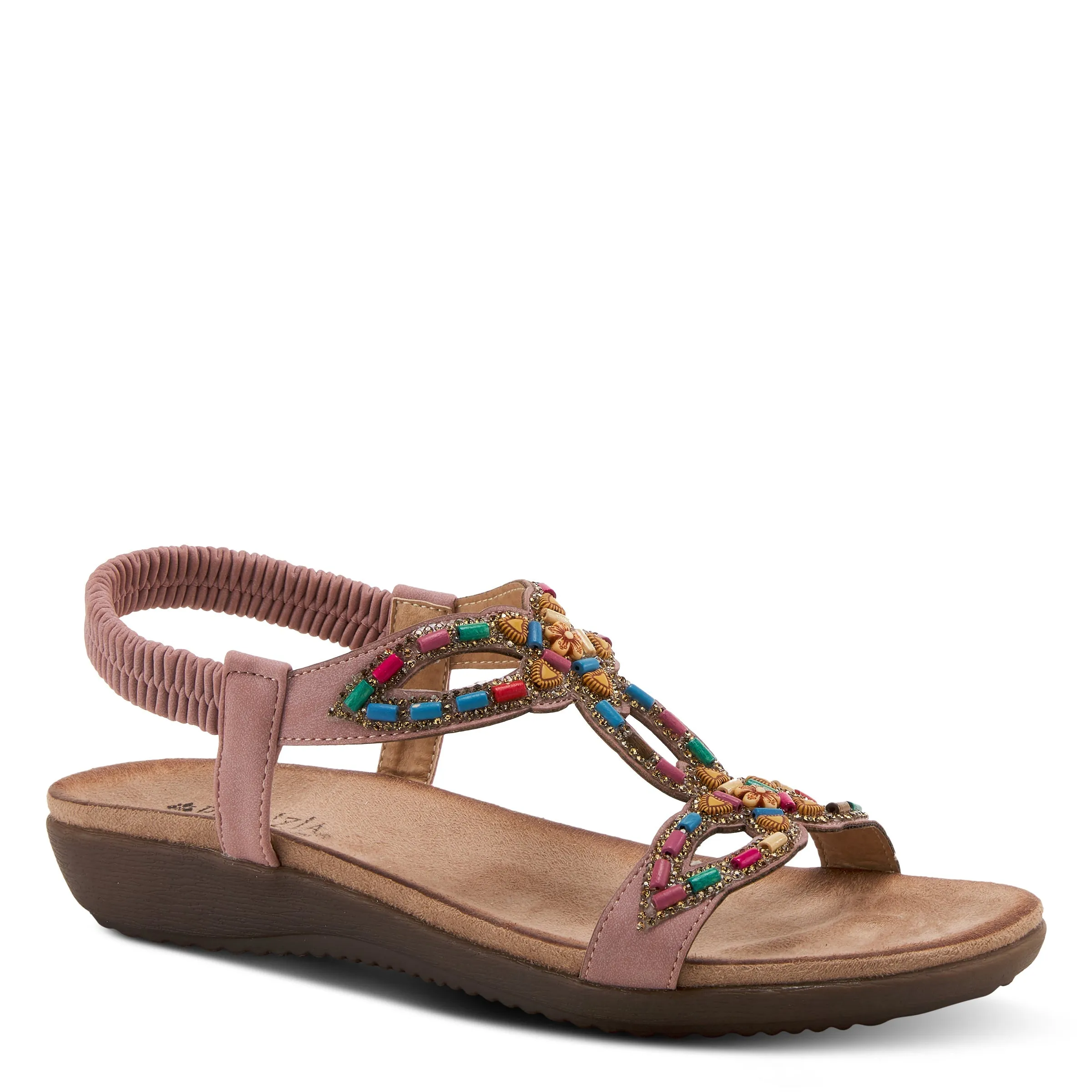 PATRIZIA VOLCANIC T-STRAP SANDALS