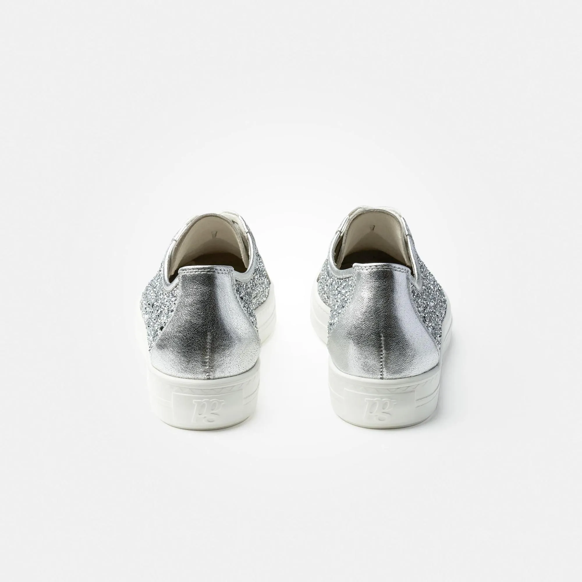 PAUL GREEN Silver Sequins Trainer 5242