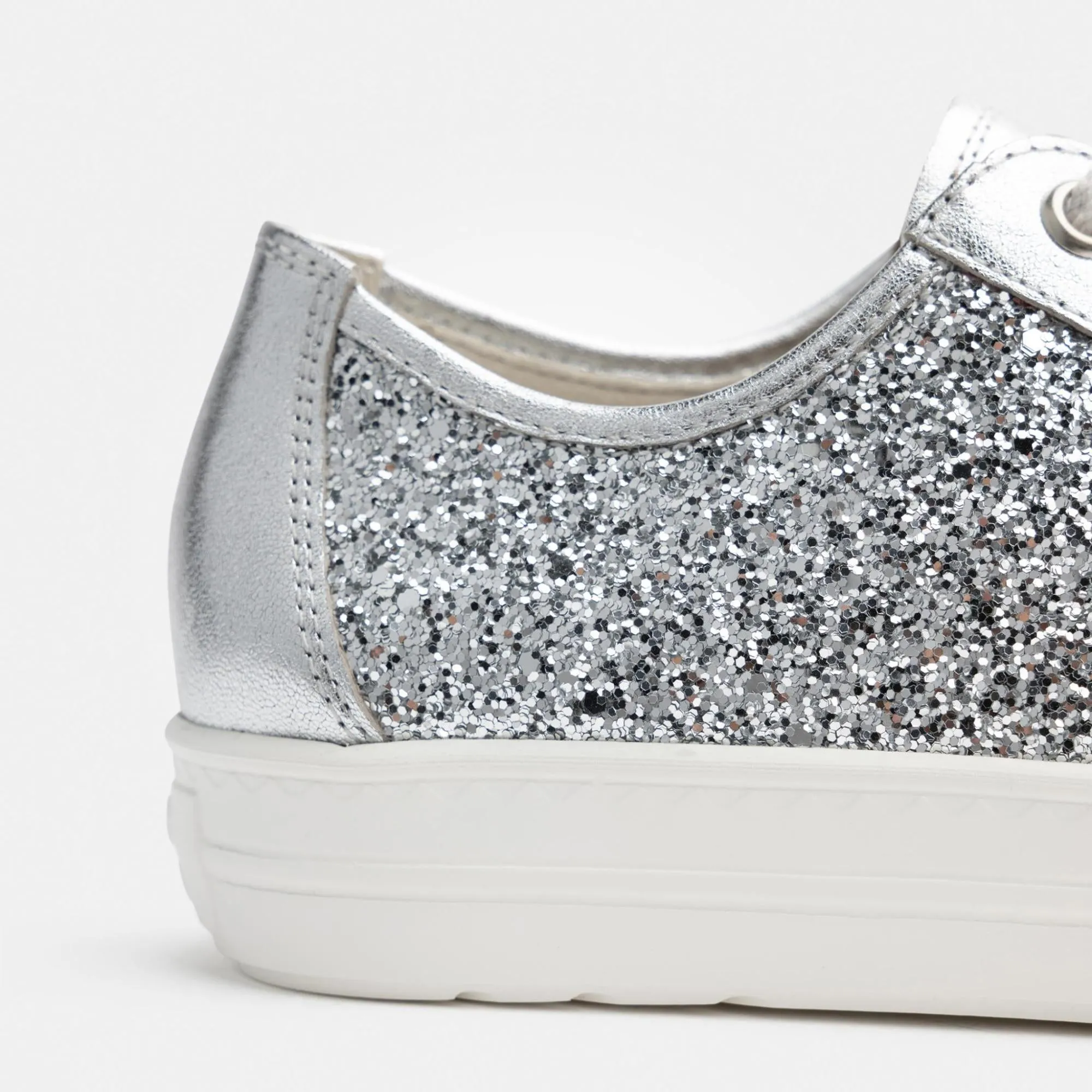 PAUL GREEN Silver Sequins Trainer 5242