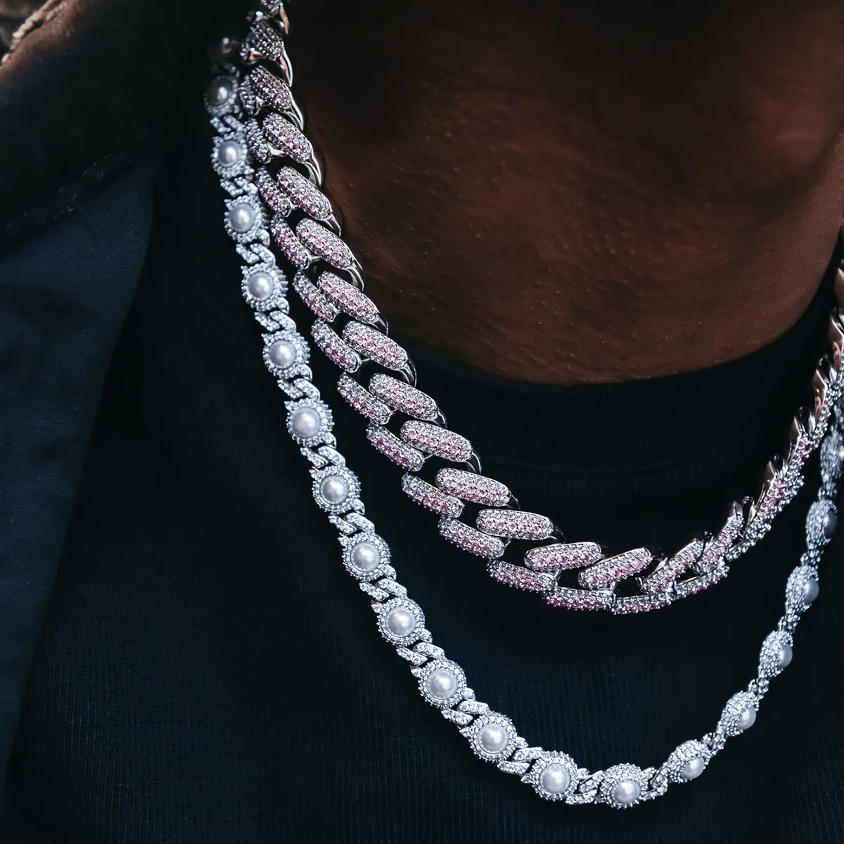 Pink Diamond Cuban Chain- 19mm