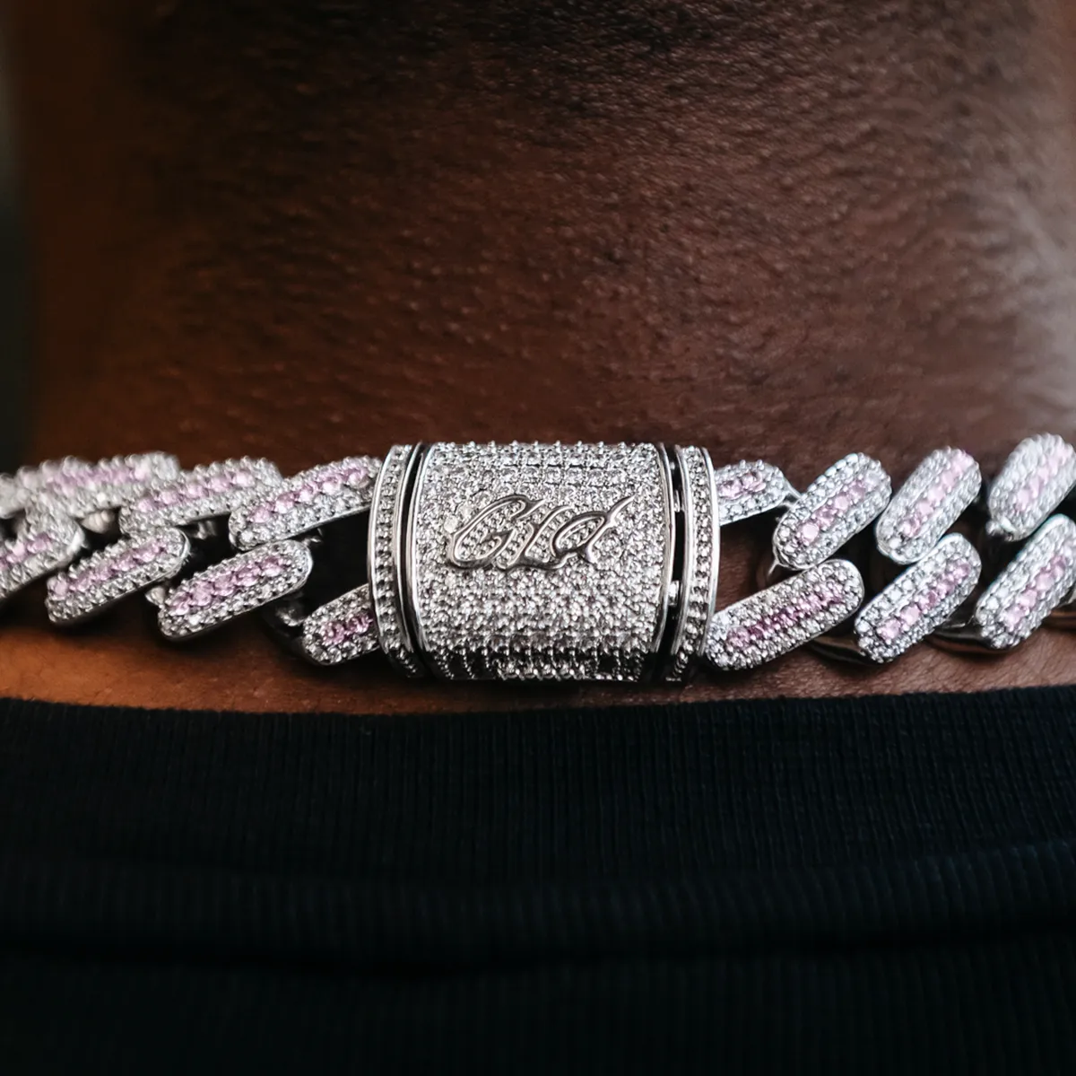 Pink Diamond Cuban Chain- 19mm