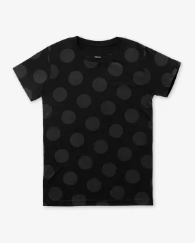 Polka Dot Tee - Black Wolf