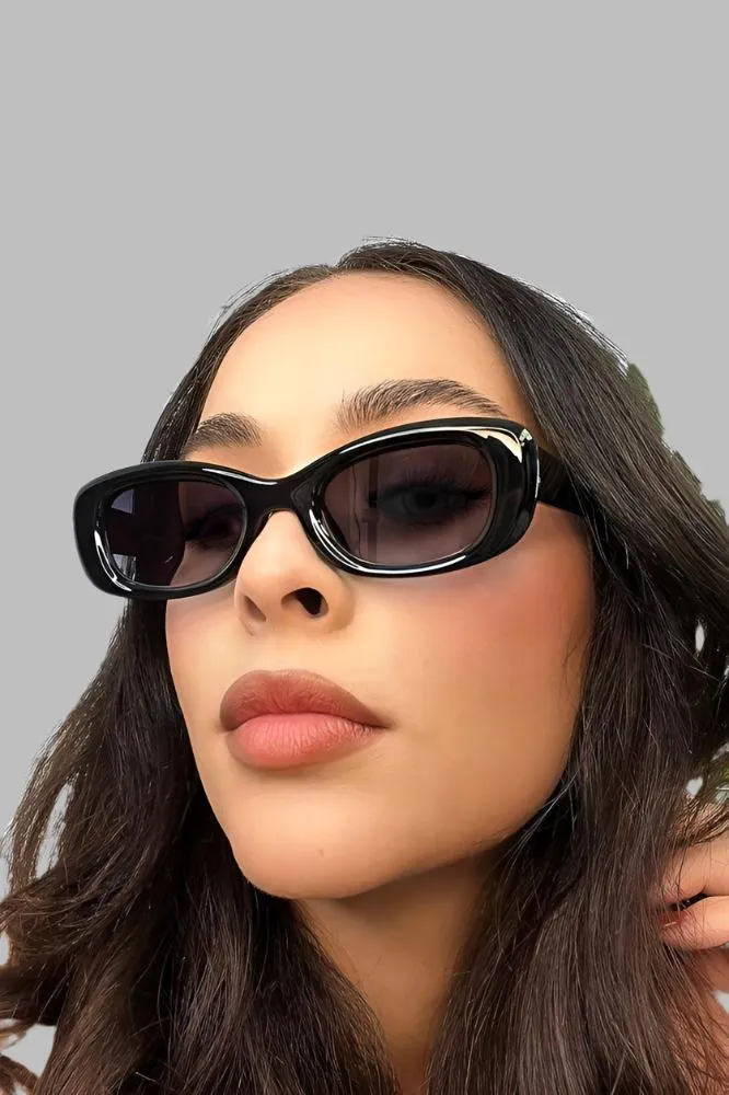 Squared Off Oval Sunglasses