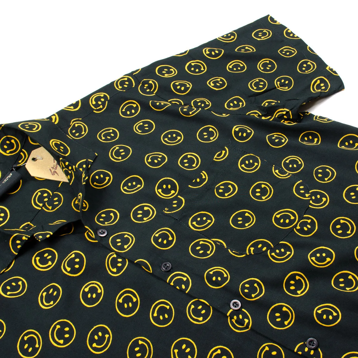 Stan Ray - Short-Sleeved Shirt - Smiley Batik Black