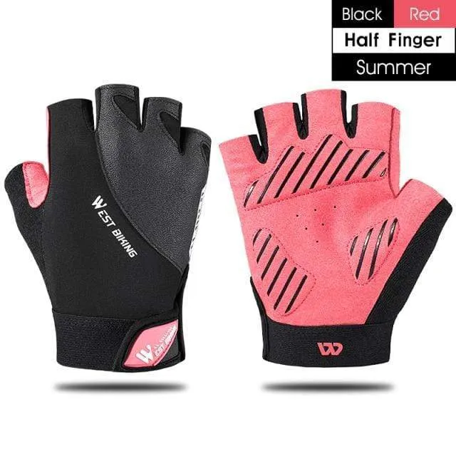 Summer Cycling Gloves MTB Mountain Road Bike Half Finger Gloves Men Women Bicycle Gym Fitness Non-slip Sports Gloves