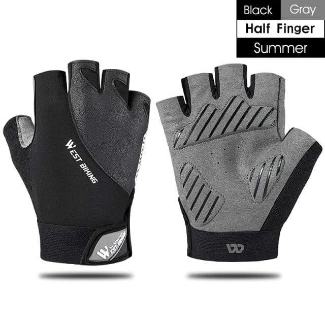 Summer Cycling Gloves MTB Mountain Road Bike Half Finger Gloves Men Women Bicycle Gym Fitness Non-slip Sports Gloves