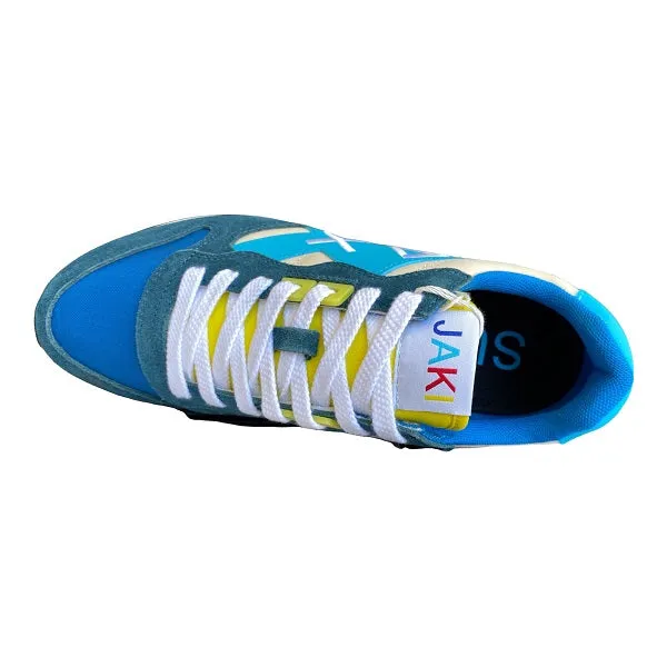 Sun68 men's sneakers shoe Jaki Party Multicolors Z32116 7031 teal-cream white