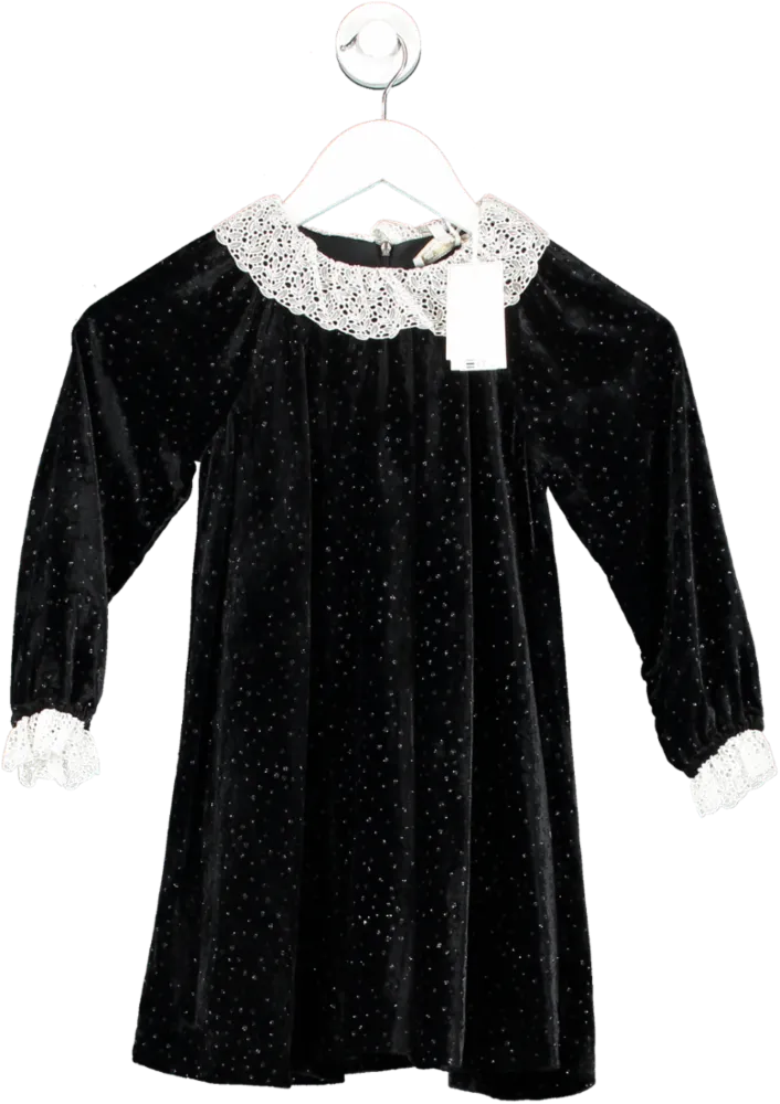 Tartine et Chocolat Black Velvet Trapeze Dress 6 Years