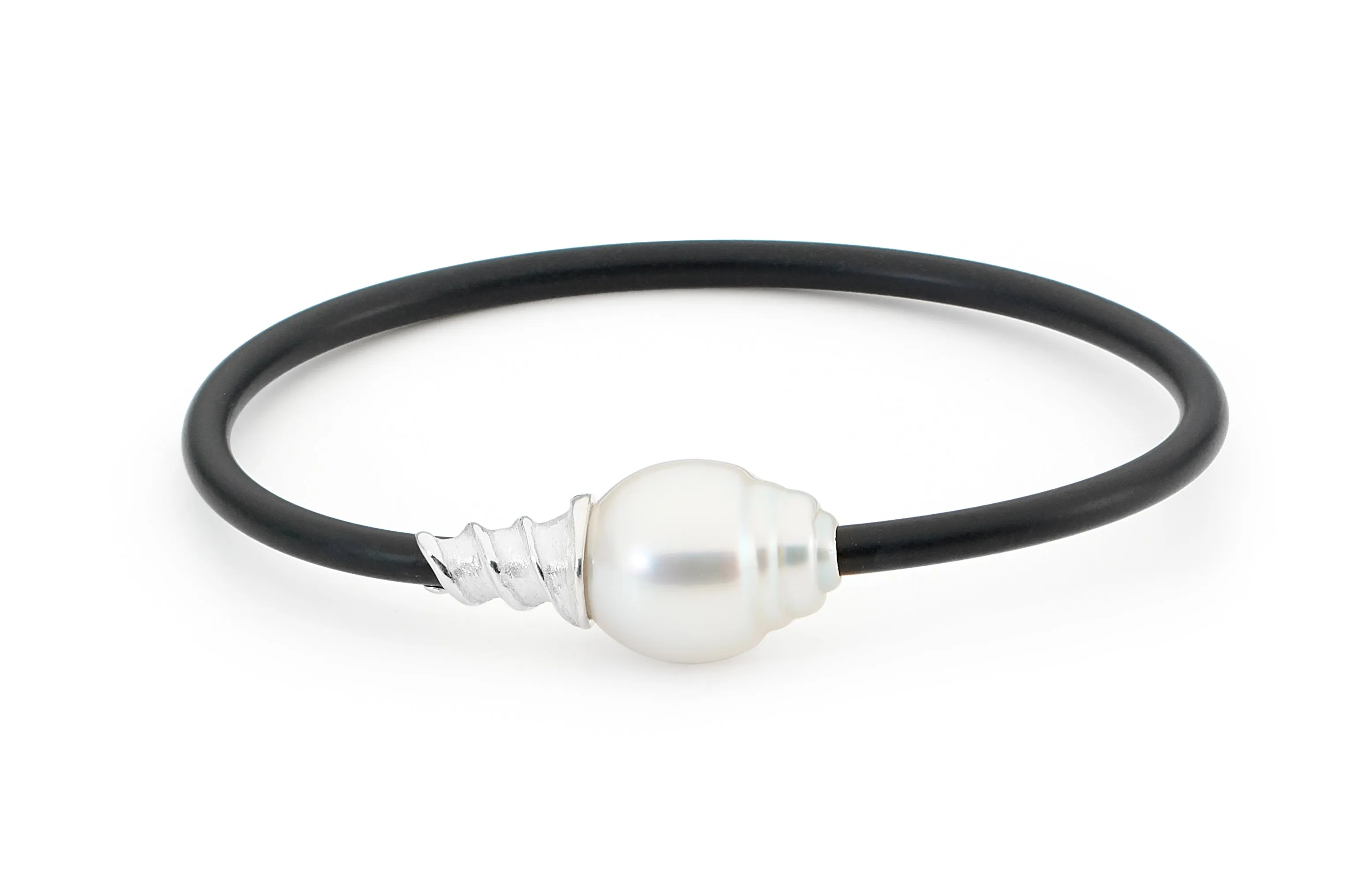 Twist Conical Rondel with Pearl Neoprene